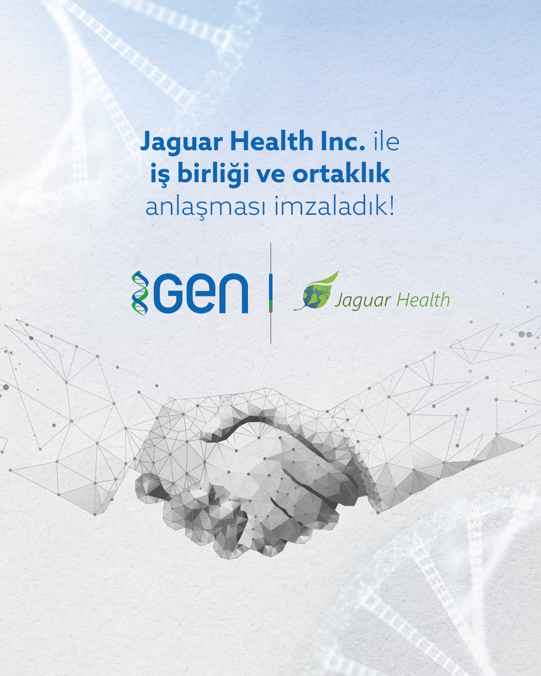 GEN olarak, Jaguar Health Inc. önemli bir ortaklık ve iş birliği anlaşmasına imza attık.