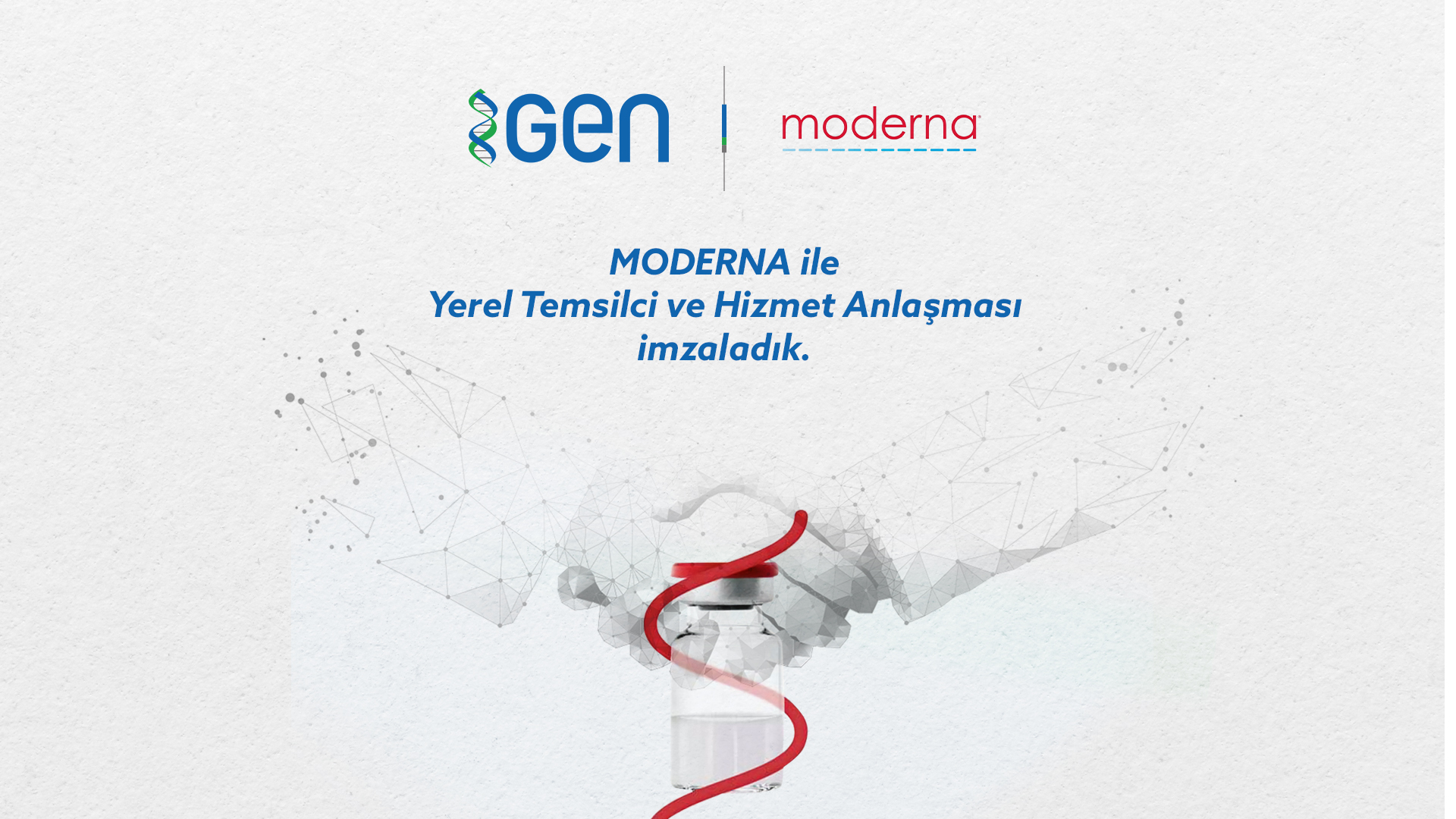 MODERNA ile Yerel Temsilci ve Hizmet Anlaşması imzaladık.